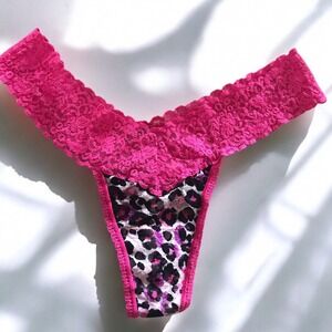 NWT VTG VICTORIA'S SECRET O/S Leopard Print The LACIE VINTAGE RARE THONG PANTIES